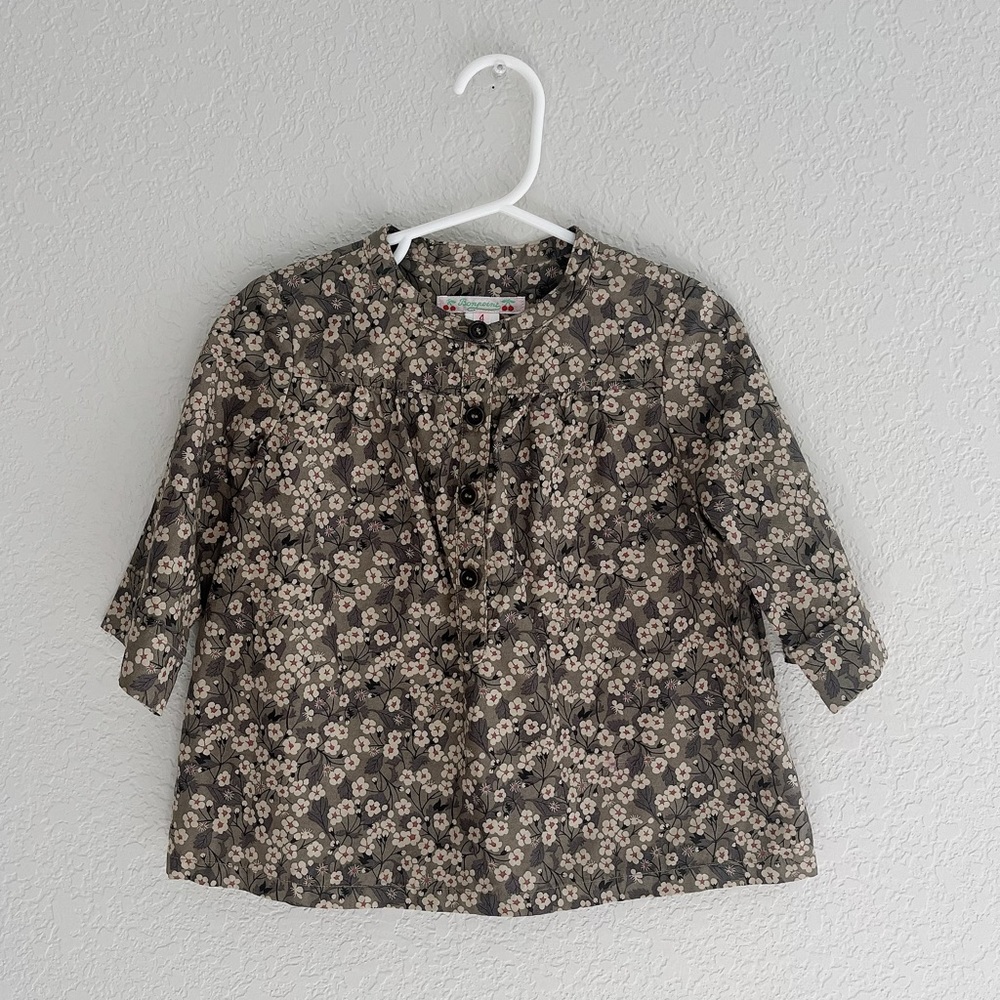Bonpoint Girls Flower Blouse Top (Like New)